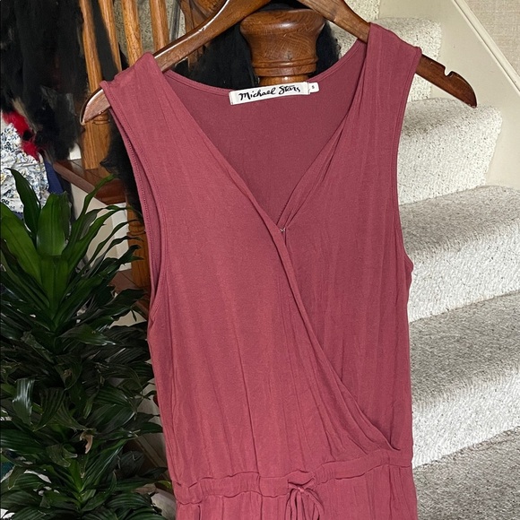 Michael Stars Cozy Jersey Knit Jumpsuit in Deep Burgundy - Picture 3 of 10